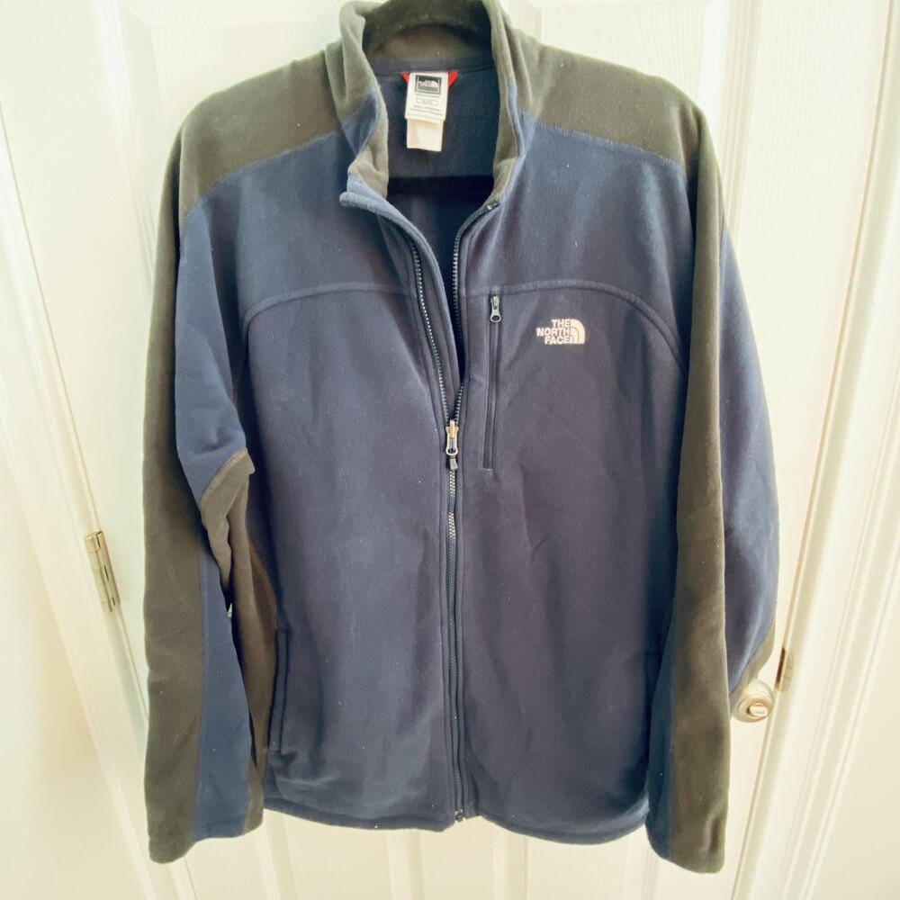 The North Face Jacket Mens Extra Large Blue Gray Full Zip Fleece gorpcore hiking